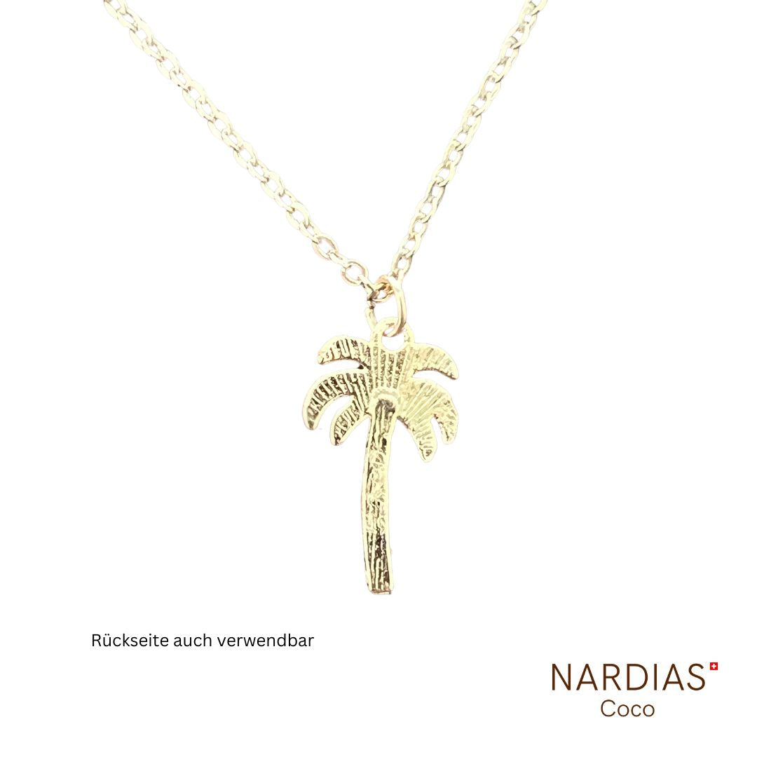 NARDIAS Halskette mit Palme vergoldet glizern
