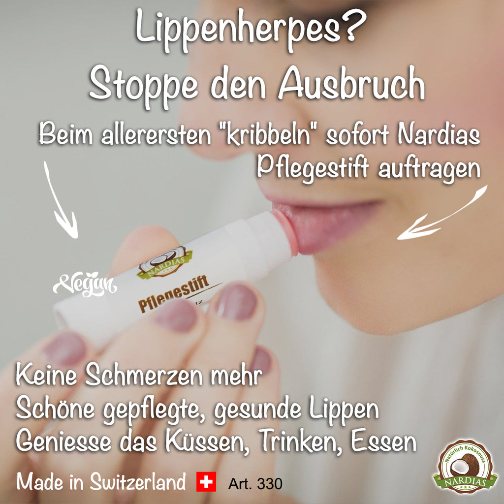 Natürliche Lippenpflegestift mit Kokosöl | NARDIAS Mix 6 Stück