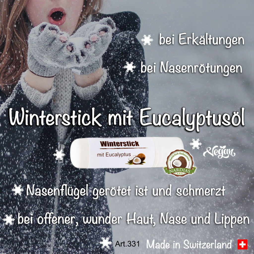 Lippenpflegestift mit Kokosöl und Eucalyptus | NARDIAS 5er Sparset