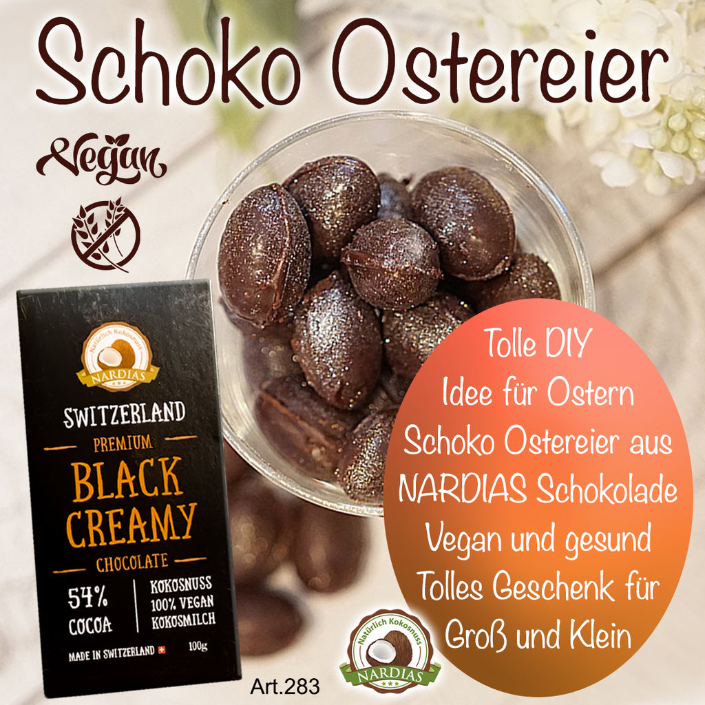 Vegane dunkle Schokolade mit Kokos und über 54 % Kakao | NARDIAS