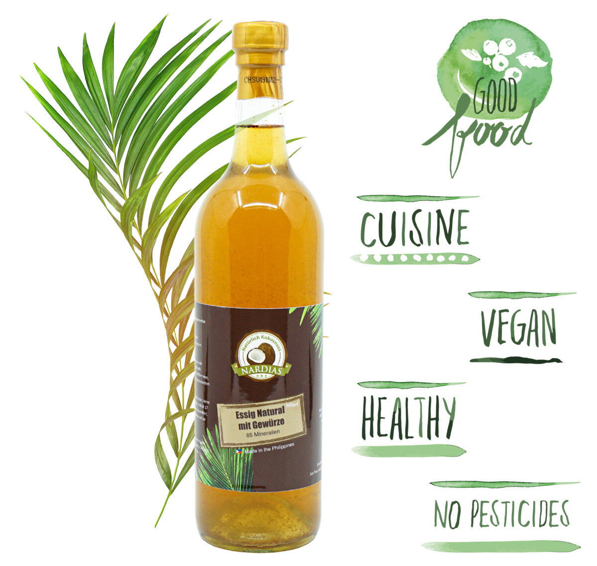 NARDIAS Essig natural mit Gewürze 750ml extra scharf
