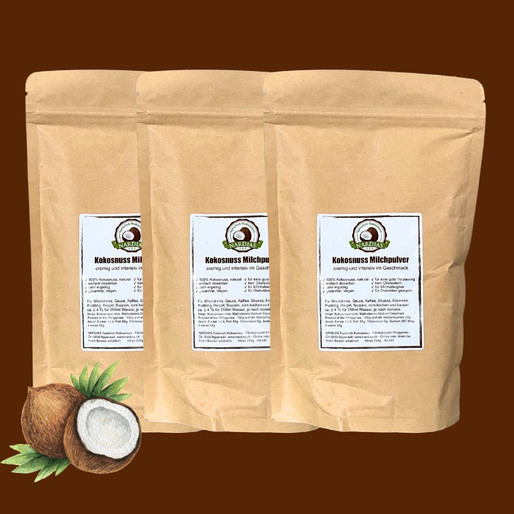 Sparpaket NARDIAS Aktion Kokosnuss-Milchpulver 3 x
