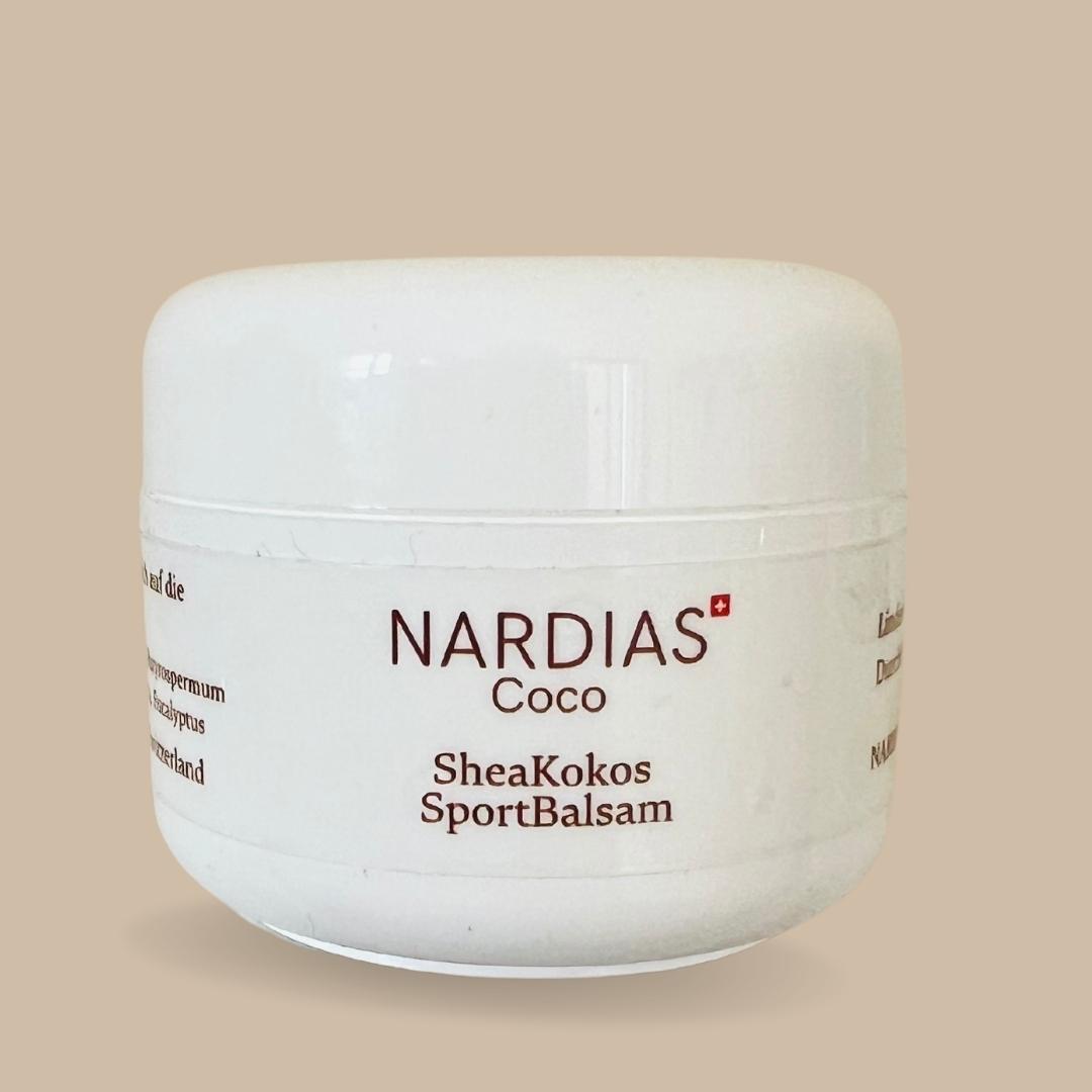 NARDIAS Wohltuender Pflege- und Sportbalsam – Kunststofftiegel für unterwegs