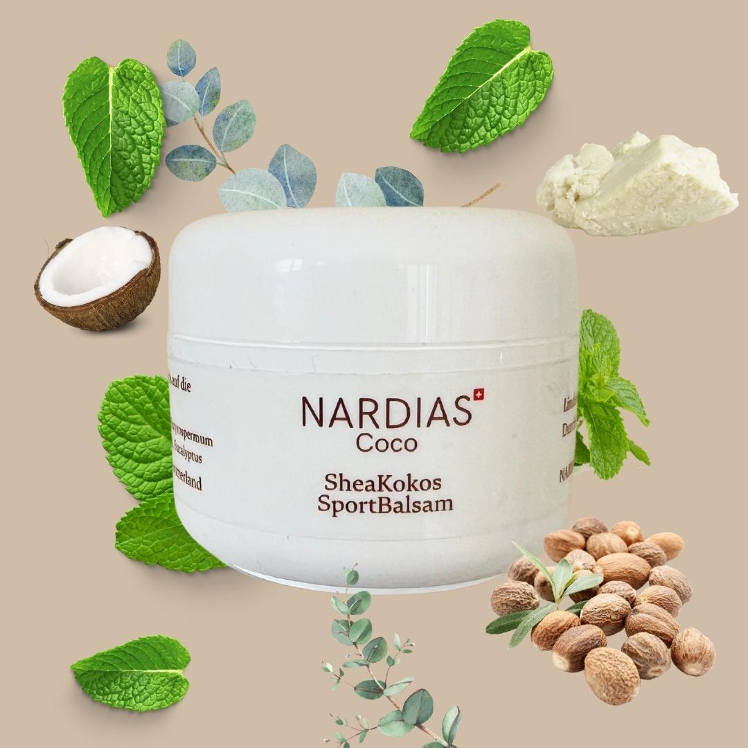 NARDIAS Wohltuender Pflege- und Sportbalsam – Kunststofftiegel für unterwegs