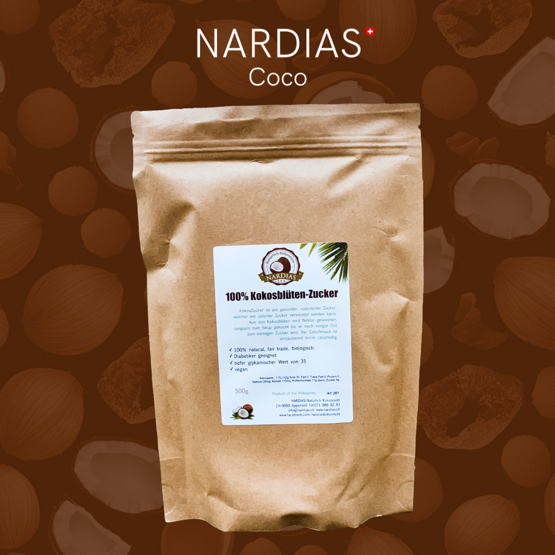 NARDIAS Kokoszucker 500g (aus Kokosnussblüten-Nektar) Art261