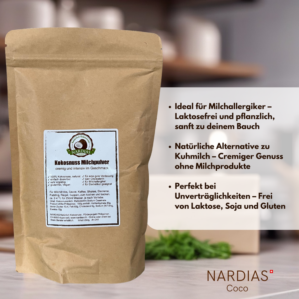 Kokosmilchpulver zum Anrühren auch mit kaltem Wasser | NARDIAS
