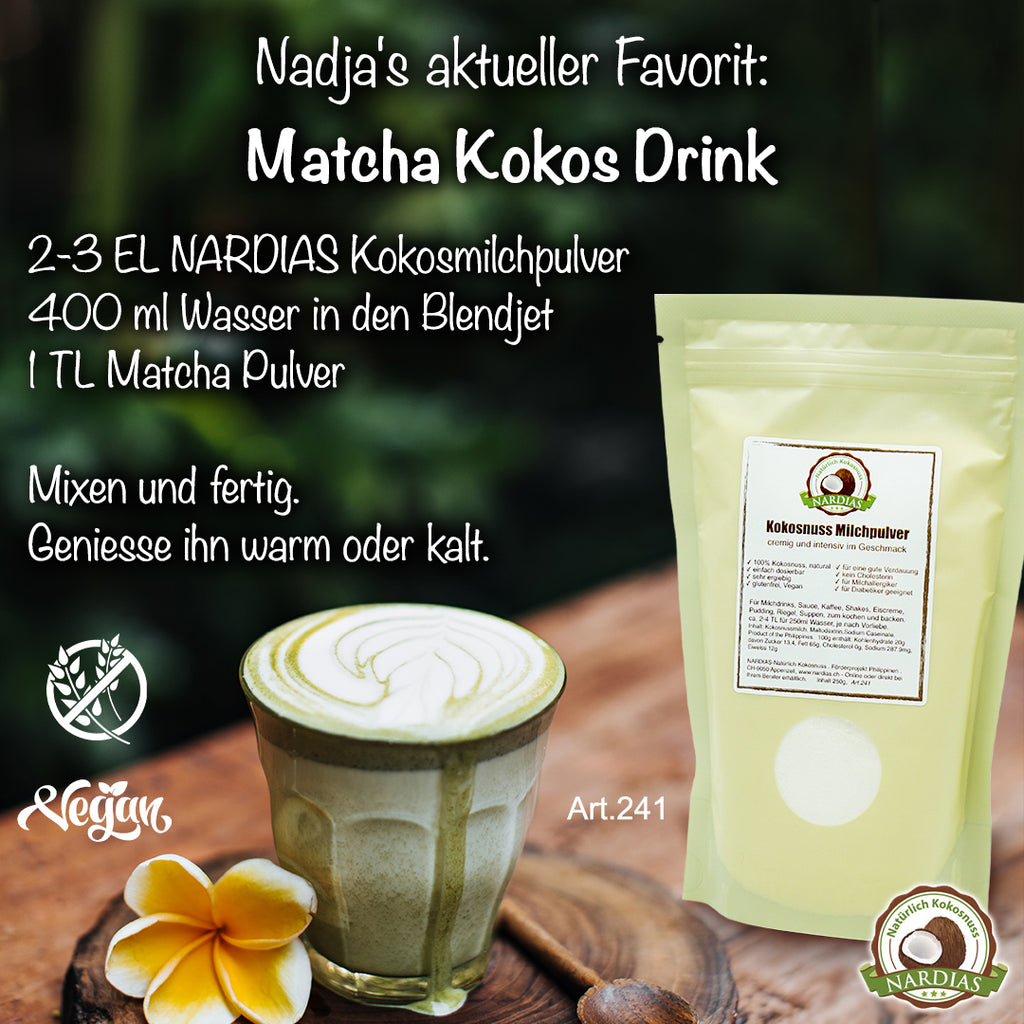 Kokosmilchpulver zum Anrühren auch mit kaltem Wasser | NARDIAS