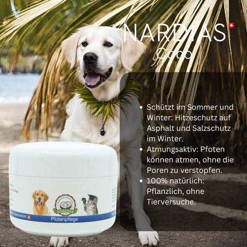 Hundepfoten Pflege mit Kokosöl | NARDIAS 75ml