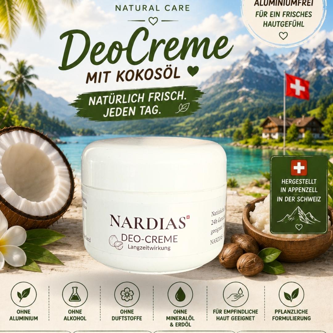 Natürliche Deocreme – unperfekt aber wirksam | NARDIAS | Deo mit Kokosöl alkoholfrei & ohne Aluminium