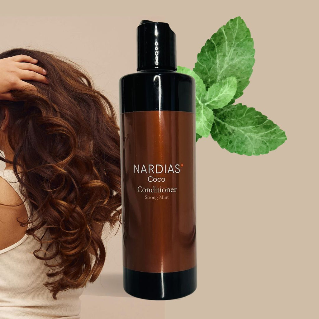Haarspülung mit Pfefferminze und Kokosöl für fettige Haare | NARDIAS Strong Mint