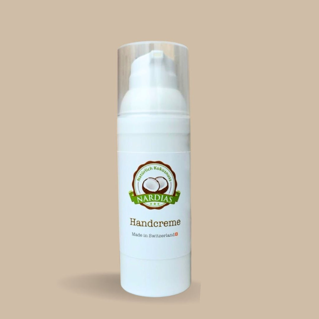 Pflegende Handcreme mit Kokosöl für trockene Hände | NARDIAS  | Airless 50ml