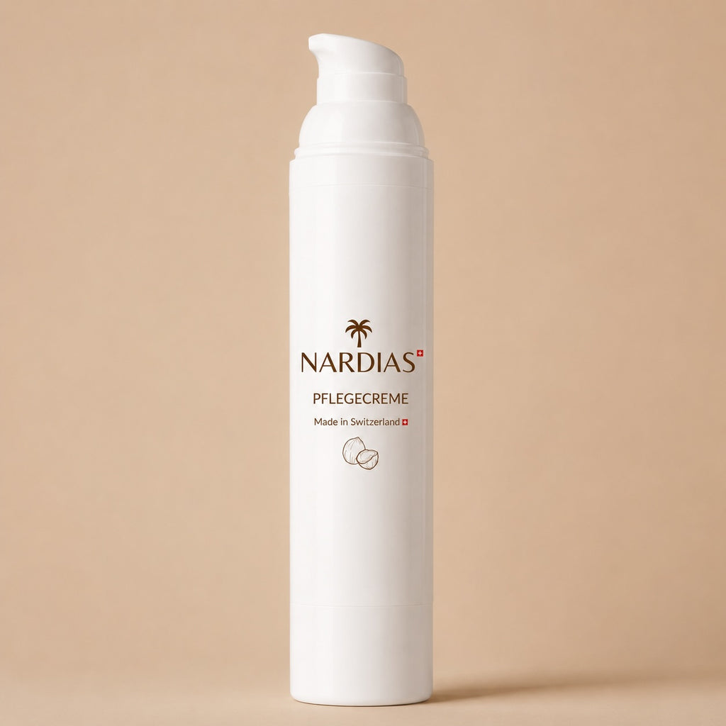 NARDIAS Hautcreme mit Kokosöl für trockene Haut im Airless-Spender