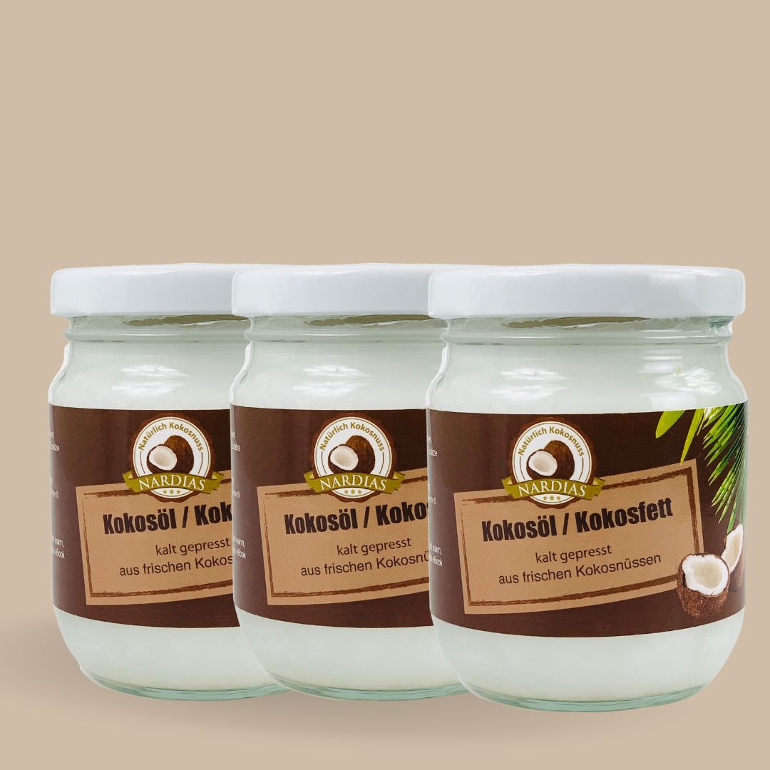 NARDIAS Kokosöl im Sparpaket 3 x Kokosöl