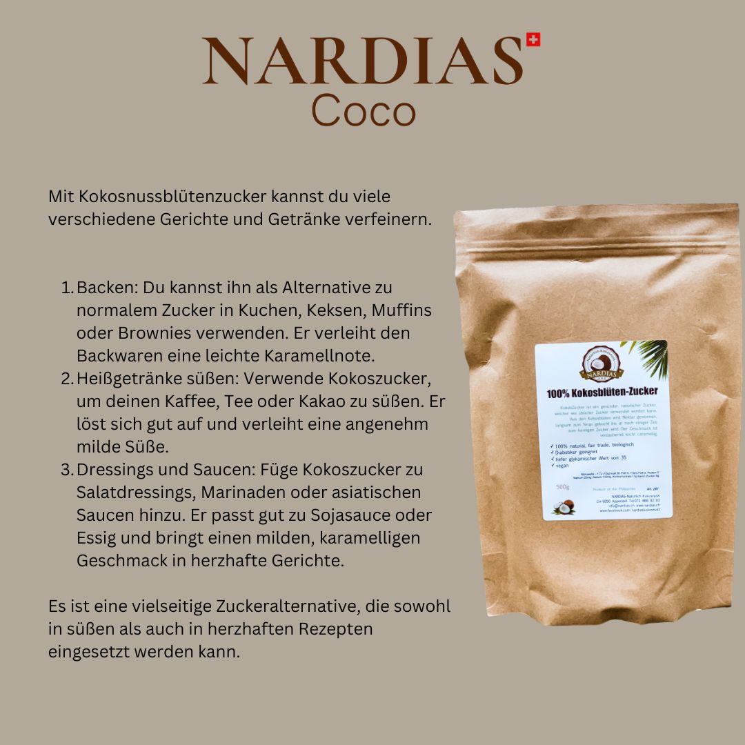 Kokosblütenzucker aus Kokosblütennektar | NARDIAS 1 kg