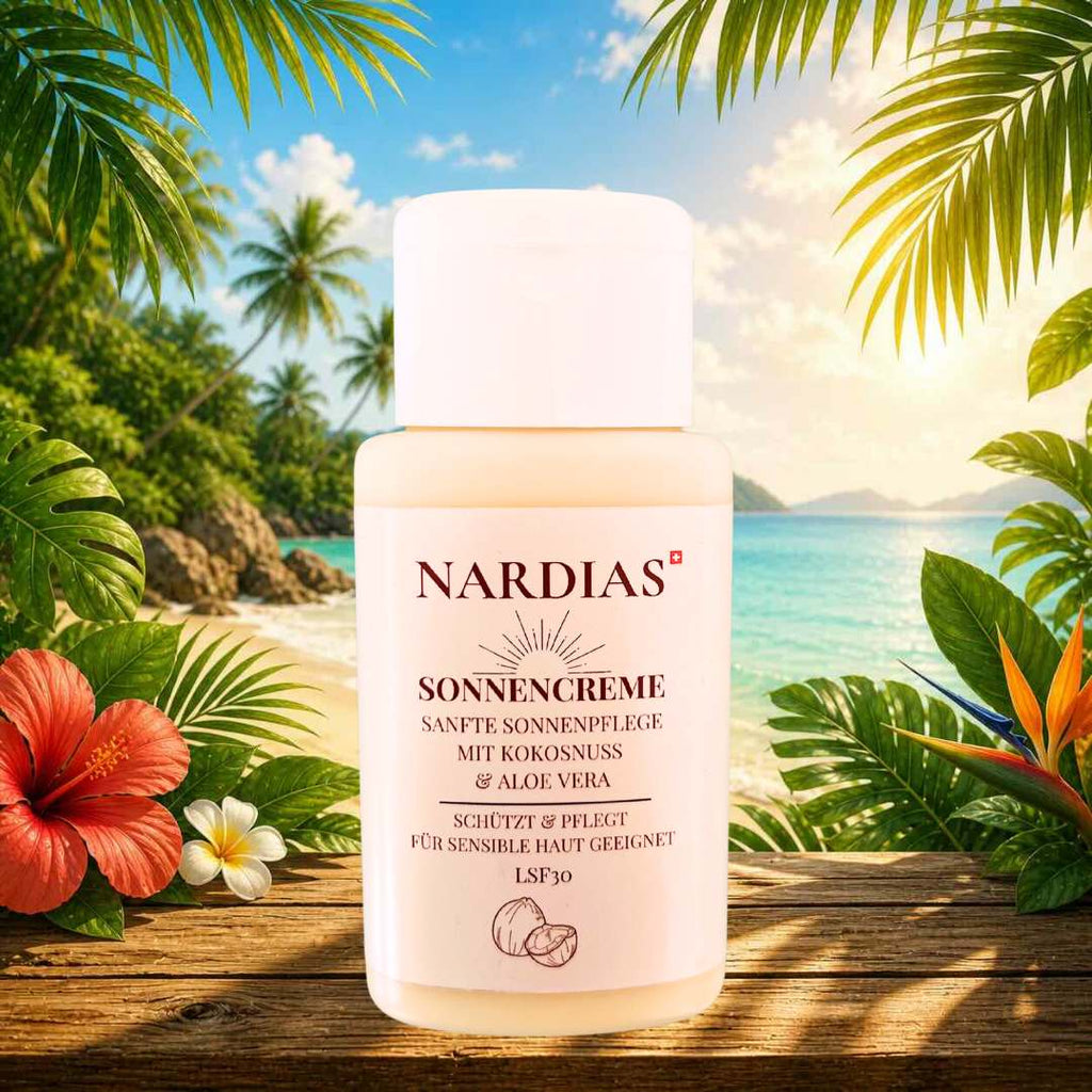 Kokos Sonnencreme LSF 30 mit Kokosöl ohne weissen Film | NARDIAS 100ml