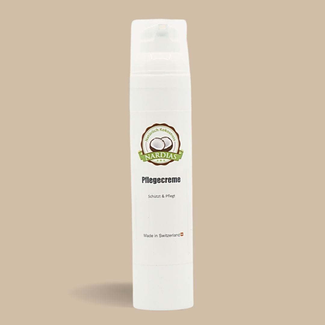 Pflegende Hautcreme mit Kokosöl für trockene Haut | NARDIAS 100ml | Airless