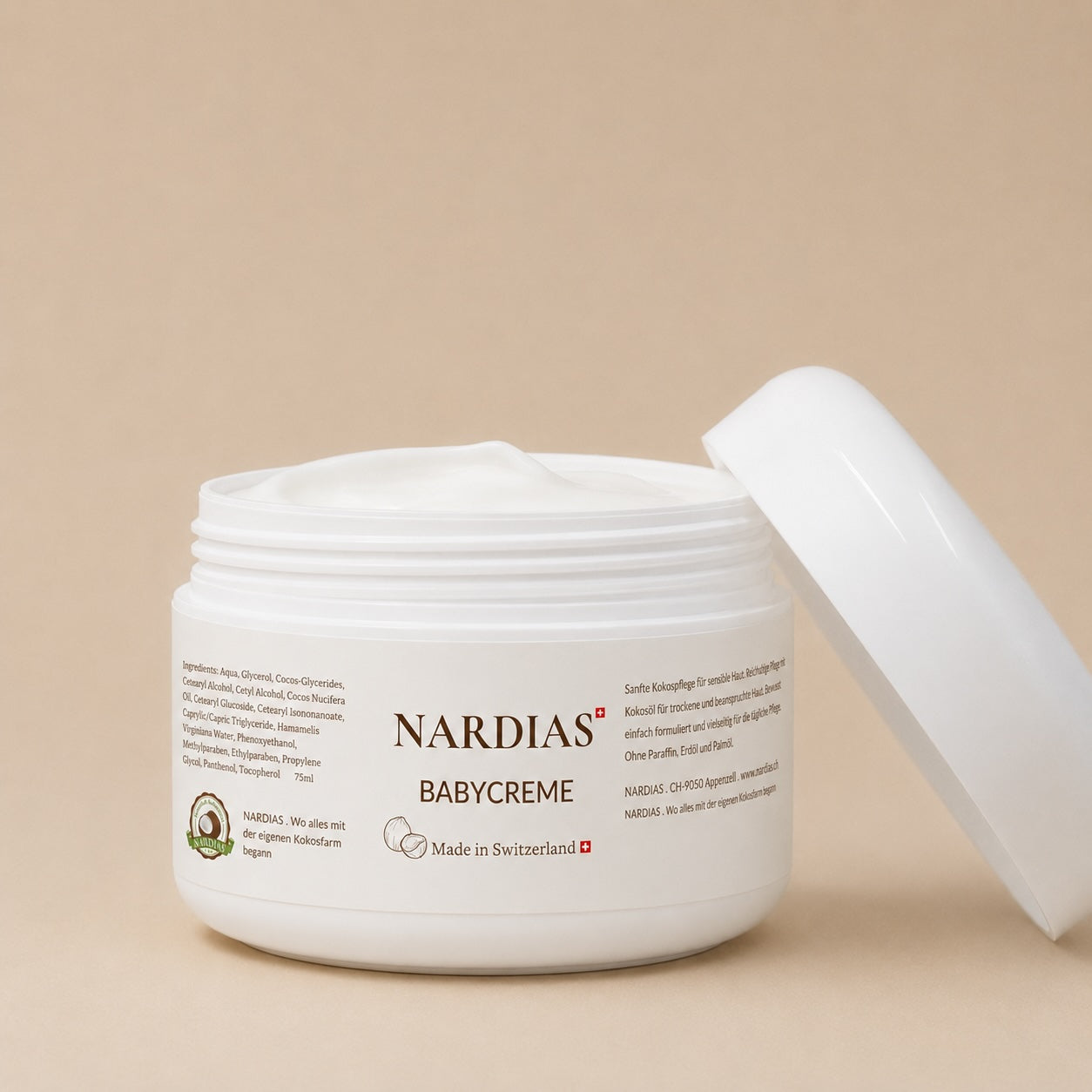 Sanfte Baby Pflegecreme mit Kokosöl | NARDIAS 75ml