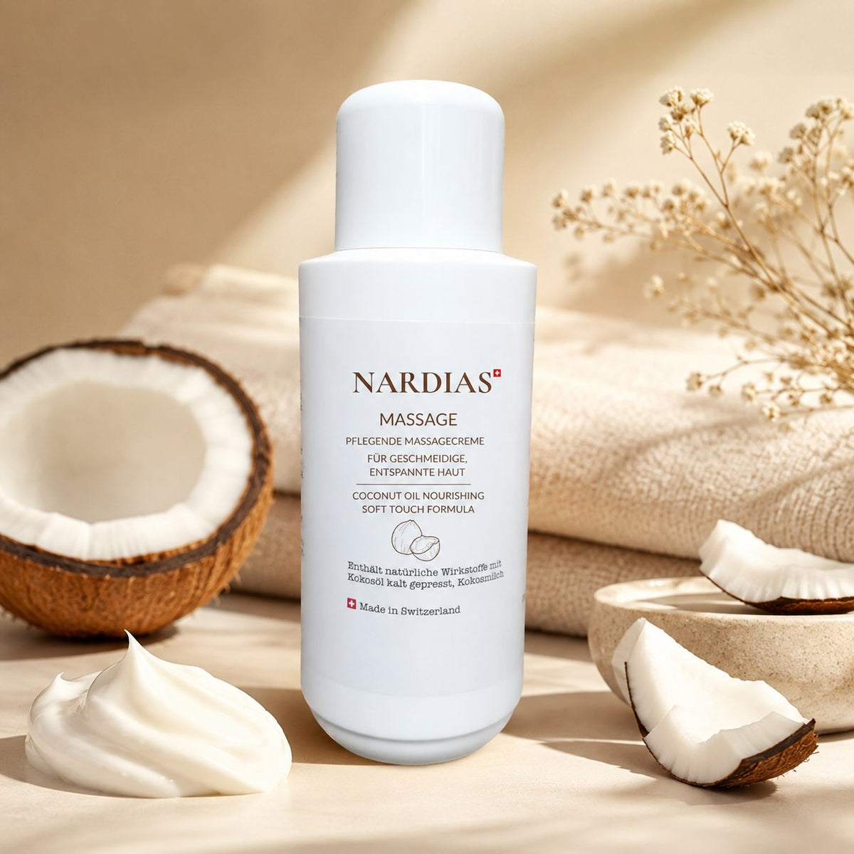 Massagecreme mit Kokosöl | NARDIAS 500 ml