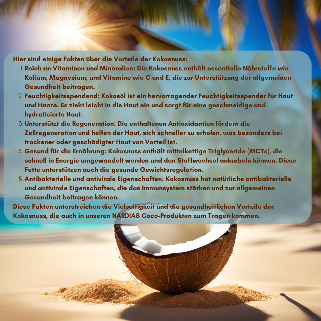 NARDIAS Kokosöl, kalt gepresst 1000ml Art.140
