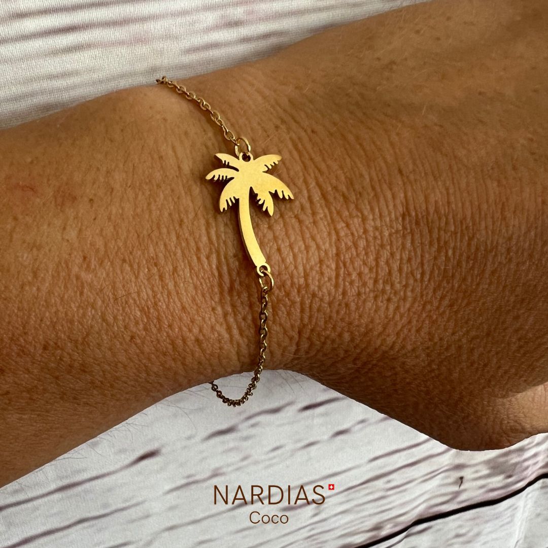 NARDIAS Armband Kette mit Palme vergoldet