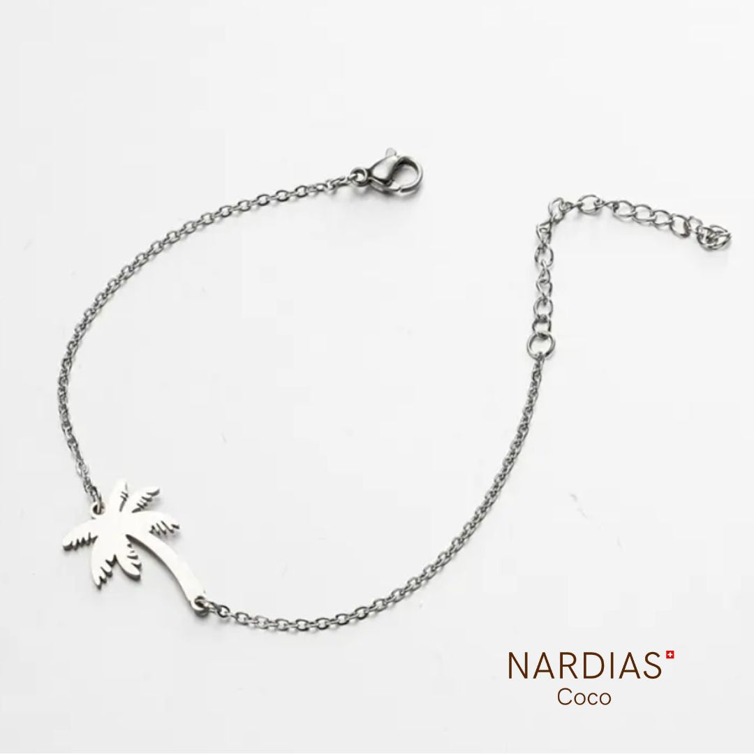 NARDIAS Armband Kette mit Palme versilbert