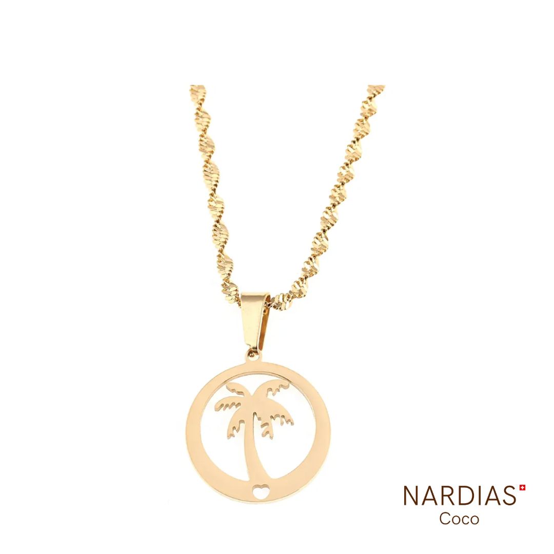 NARDIAS Halskette mit Palme im Rahmen