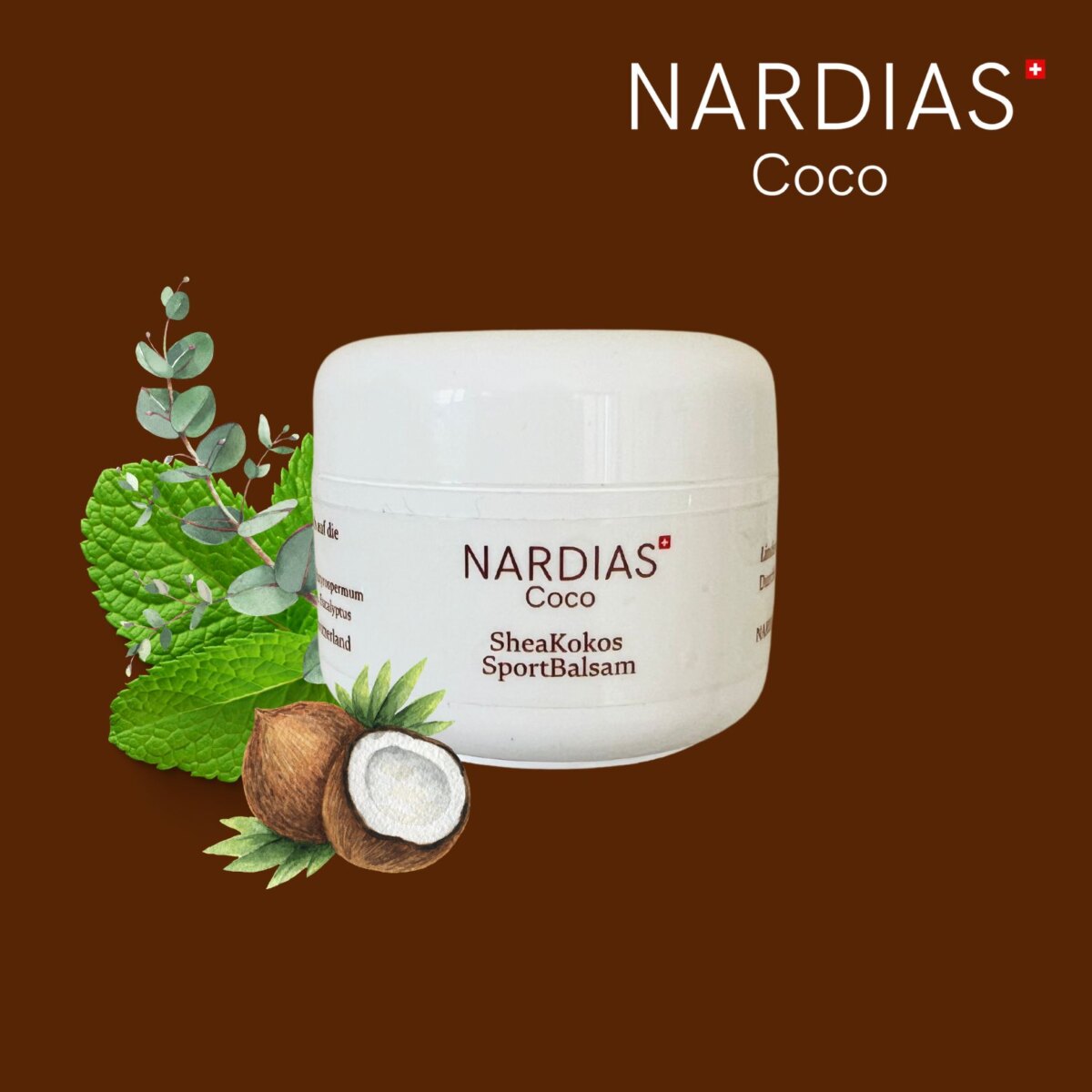 NARDIAS Wohltuender Pflege- und Sportbalsam – Kunststofftiegel für unterwegs