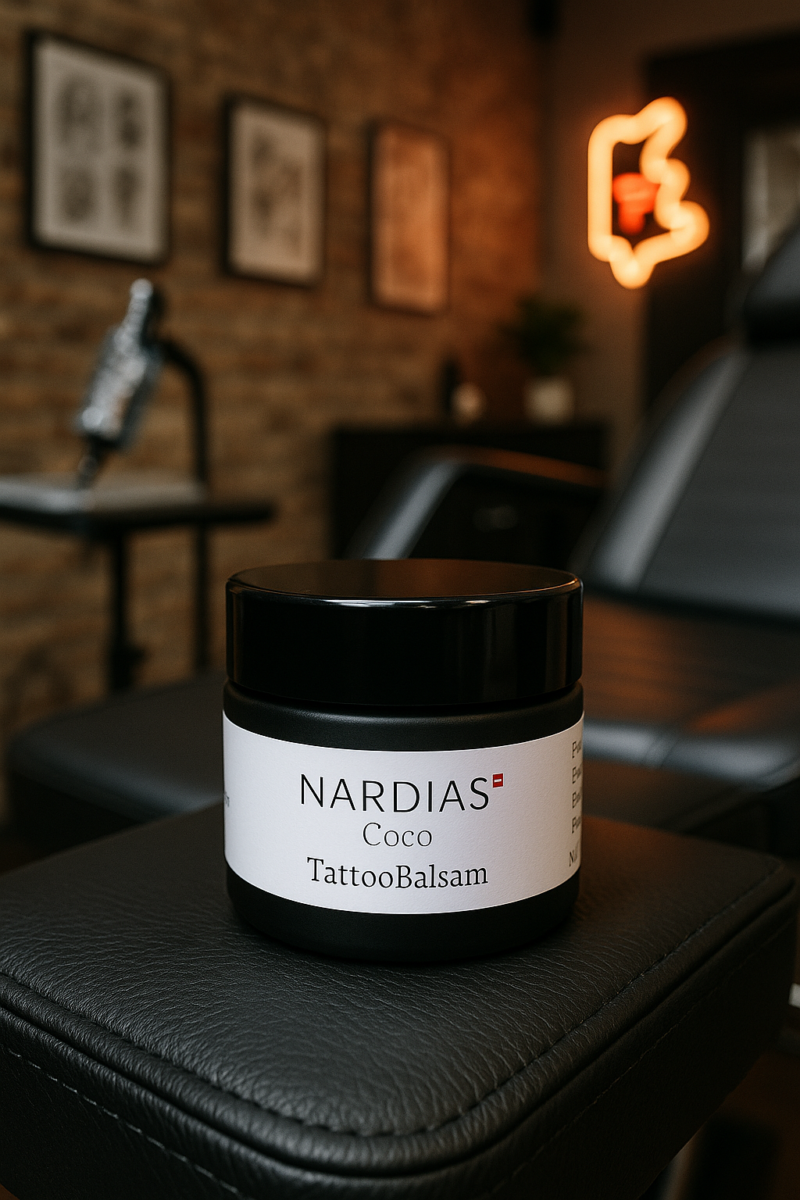 NARDIAS Tattoo Balsam im Schwarzglas