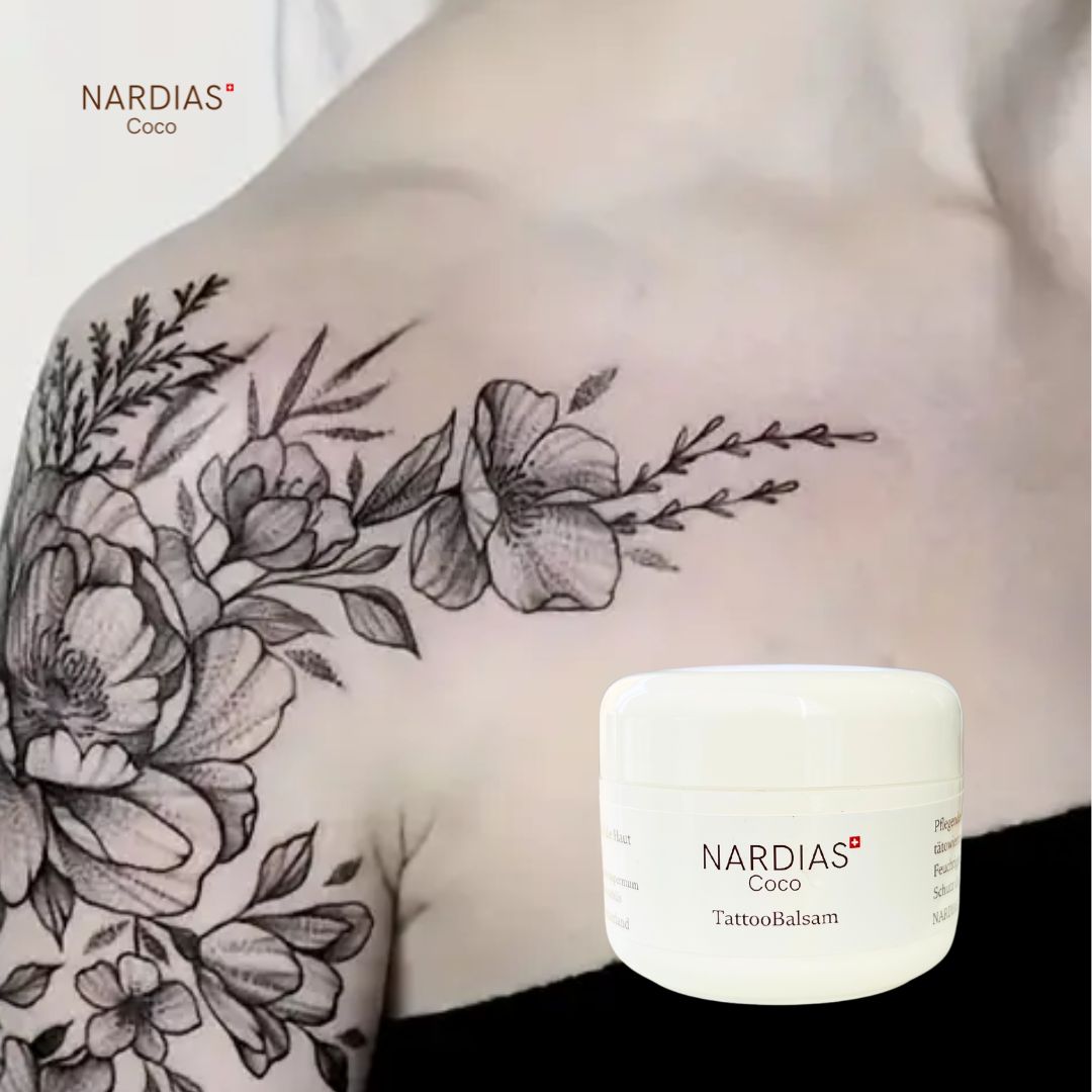 NARDIAS Tattoo Balsam im Schwarzglas