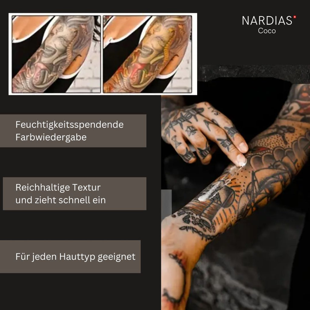 NARDIAS Tattoo Balsam im Schwarzglas