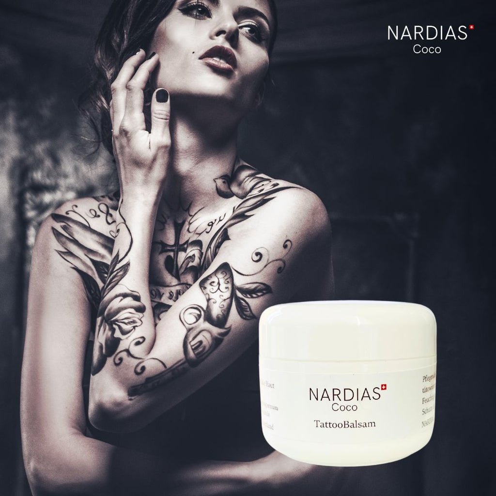 NARDIAS Tattoo Balsam im Schwarzglas