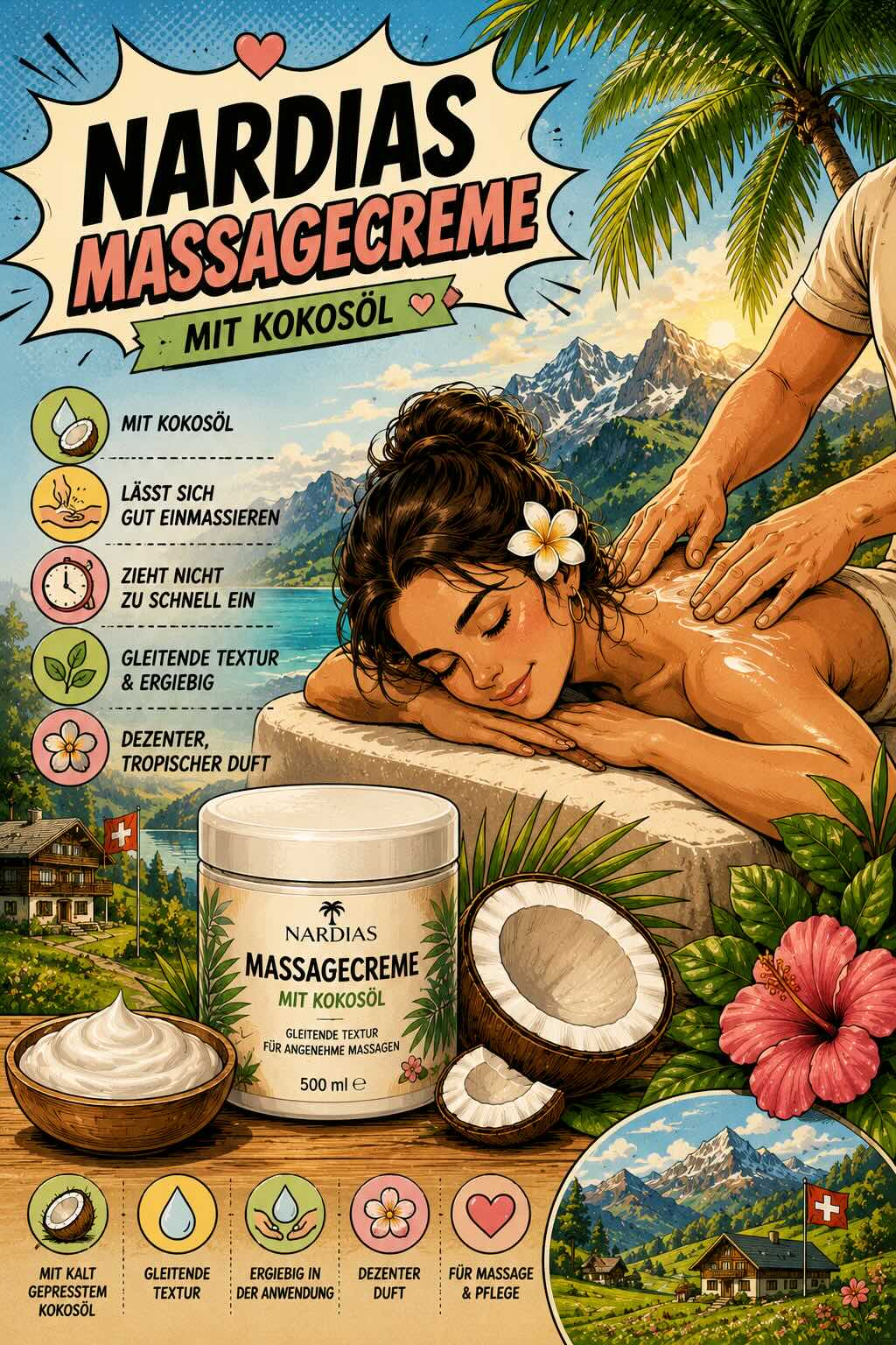 NARDIAS Massage Creme 500ml Art.366