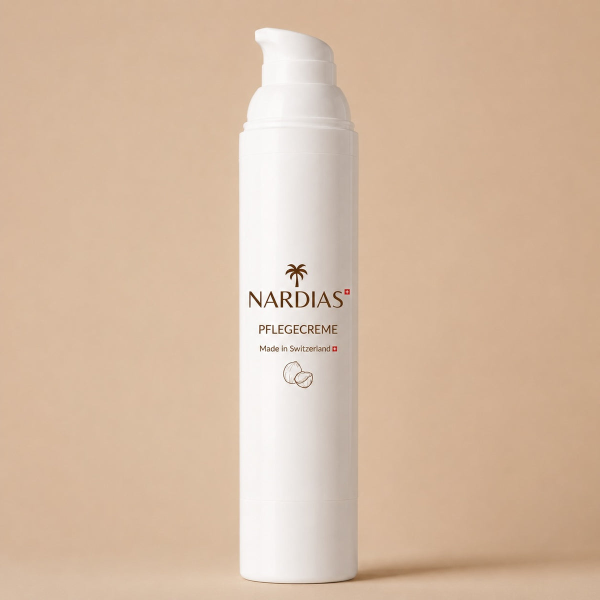 Pflegende Hautcreme mit Kokosöl für trockene Haut | NARDIAS 100ml | Airless
