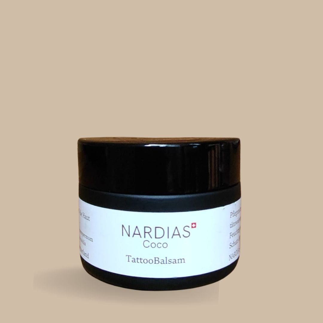 NARDIAS Tattoo Balsam im Schwarzglas