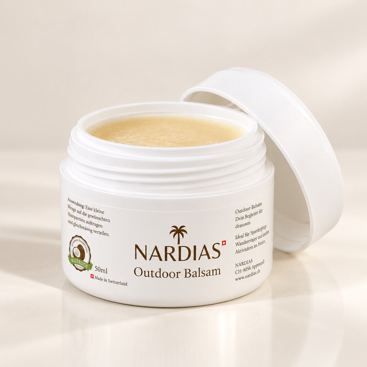 Outdoor Balsam mit Kokosöl für Wald und Natur | NARDIAS | für draussen bei Zecken & Mücken