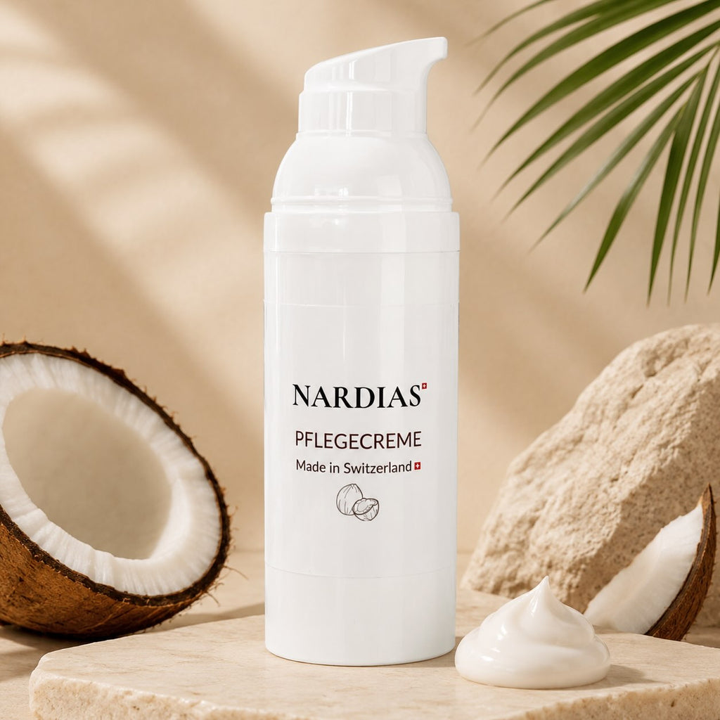 Pflegecreme mit Kokosöl für Gesicht und Haut | NARDIAS | Airless 50ml