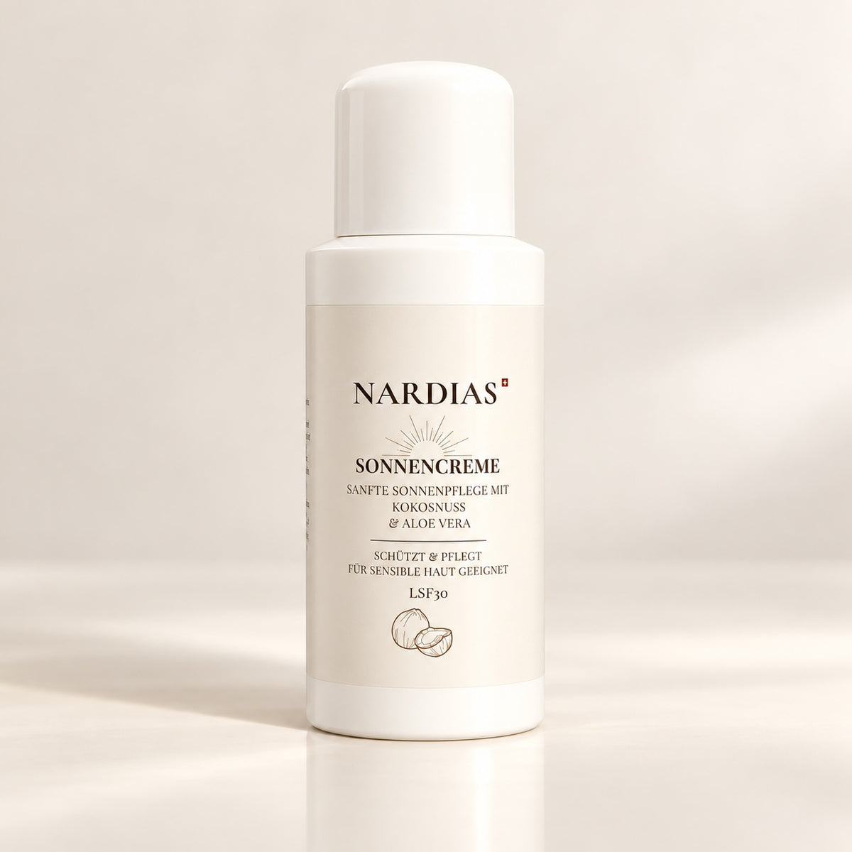 Kokos Sonnencreme LSF 30 mit Kokosöl ohne weissen Film | NARDIAS 500 ml