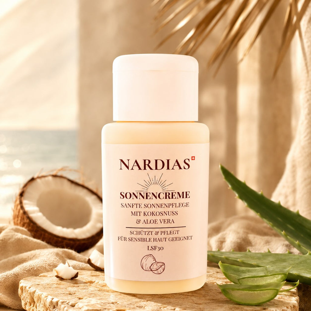 Kokos Sonnencreme LSF 30 mit Kokosöl ohne weissen Film | NARDIAS 100ml