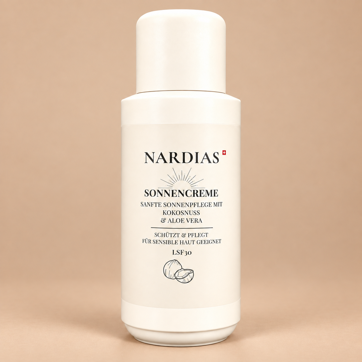 Kokos Sonnencreme LSF 30 mit Kokosöl ohne weissen Film | NARDIAS 500 ml