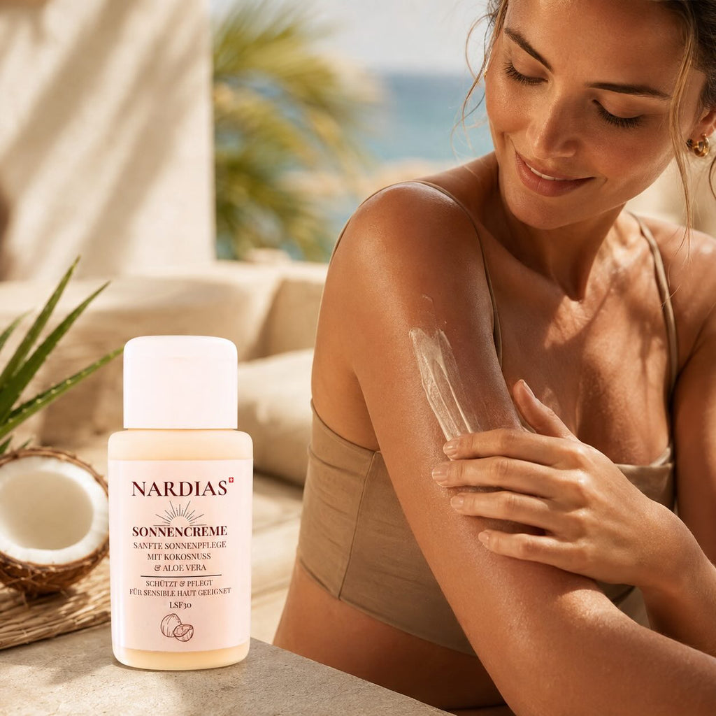 Kokos Sonnencreme LSF 30 mit Kokosöl ohne weissen Film | NARDIAS 100ml